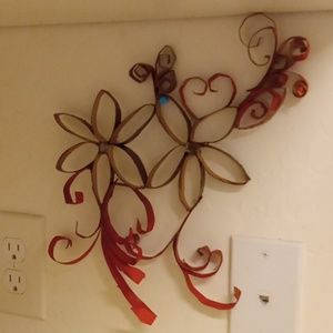 Toilet paper roll wall art